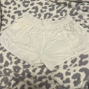 White Lululemon shorts